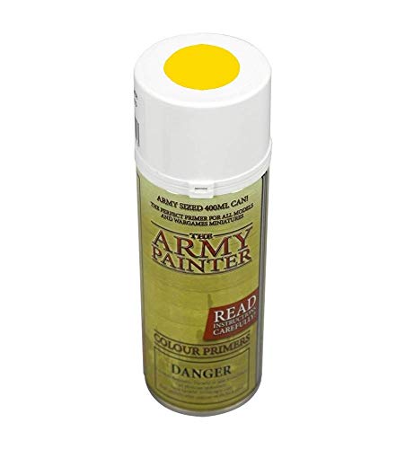 The Army Painter Color Primer, Daemonic Yellow, 400ml, 13.5oz - Acrylic Spray Undercoat for Miniature Painting