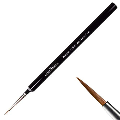 The Army Painter Masterclass Kolinsky Sable Brush, 2/0 Size - Round Paint Brush for Painting Miniatures - Triangular Handle Model Brush - Miniature Paint Brush Made in Germany