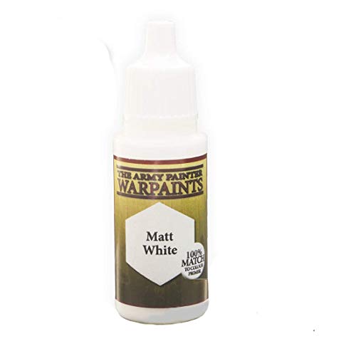 The Army Painter Warpaints, Matt White - Acrylic Miniature Paint in 18 ml Dropper Bottle, White Cup - White Model Paint