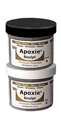 Waterproof Air Dry Clay for Sculpting and Repairs Â Adhering to All Surfaces Non-Toxic 2 Part Epoxy Putty Sculpting Clay Â 2 Part A & B Self Hardening Apoxie Sculpt Modeling Clay by Aves, 1 Lb, Black