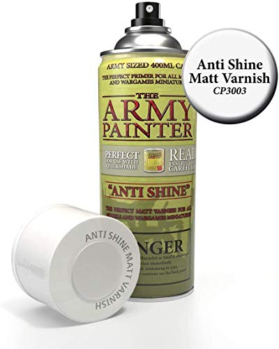 The Army Painter Anti Shine Matt Varnish for Miniature Painting - After Quickshade Matte Top Coat Acrylic Spray Varnish for Miniatures - Matte Finish Spray for Acrylic Model Paint, 400ml, Can