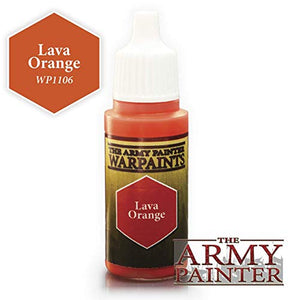 The Army Painter Warpaint, Lava Orange - Acrylic Paint for Miniatures, 18 ml Dropper Bottle