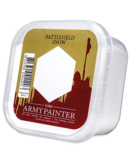 The Army Painter Battlefield Essential Series: Battlefield Snow for Miniature Bases and Wargame Terrains - Snow Flock for Bases of Miniature Toys, 150 ml