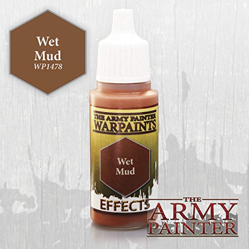 The Army Painter Effect Warpaint, Wet Mud - Acrylic Paint for Miniatures, 18ml Dropper Bottle