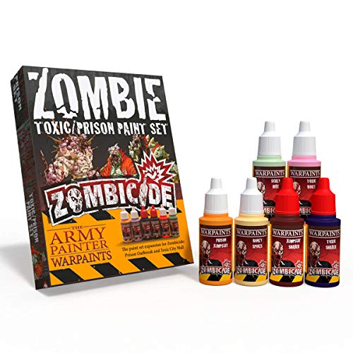 The Army Painter Zombicide Paint Set for Zombicide Prison Outbreak and Toxic City Mall Board Games - Zombie Miniature Paint Set - Zombie Paint Kit of 6 Essential Paints Zombie Toxic/Prison Paint Set