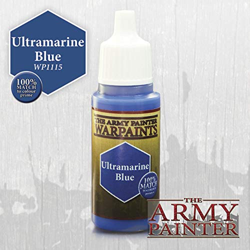 The Army Painter Warpaint, Ultramarine Blue - Acrylic Paint for Miniatures in 18 ml Dropper Bottle