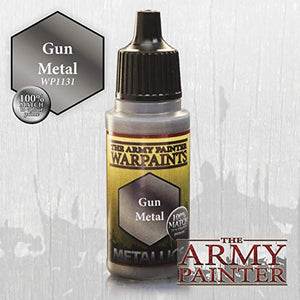 The Army Painter Warpaint, Gun Metal - Metallic Paint for Miniatures, 18 ml Dropper Bottle