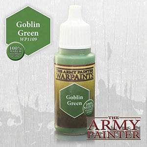 The Army Painter Warpaint, Goblin Green - Acrylic Paint for Miniatures, 18 ml Dropper Bottle