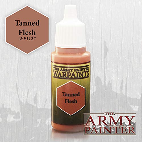 The Army Painter Warpaint, Tanned Flesh - Acrylic Paint for Miniatures in 18 ml Dropper Bottle