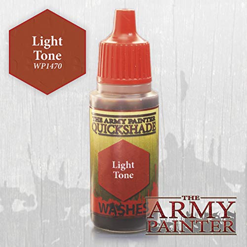 The Army Painter Warpaint Wash, Light Tone - Quickshade Wash for Miniatures, 18ml Dropper Bottle