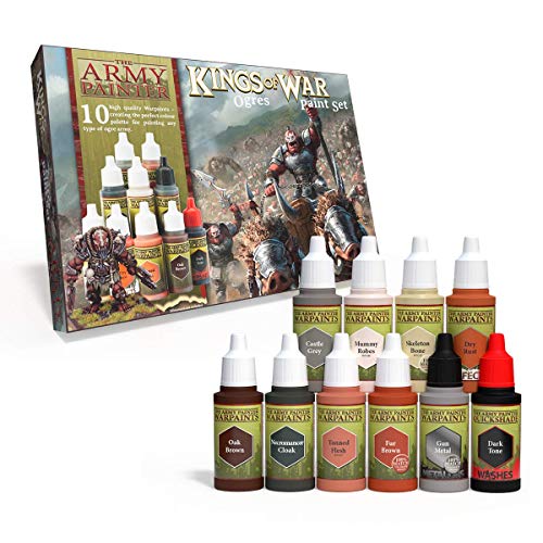 The Army Painter Kings of War Orges Miniatures Paint Set - Highly Pigmented Acrylic Model Paint Set - 10 Miniature Paints in 18ml Dropper Bottles