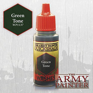 The Army Painter Warpaint Wash, Green Tone Ink - Quickshade Wash for Miniatures, 18ml Dropper Bottle