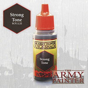 The Army Painter Warpaint Wash, Strong Tone Ink - Quickshade Wash for Miniatures, 18ml Dropper Bottle