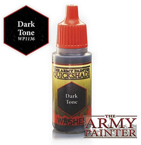 The Army Painter Warpaint Wash, Dark Tone Ink - Quickshade Wash for Miniatures, 18ml Dropper Bottle