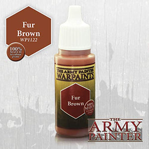 The Army Painter Warpaint, Fur Brown - Acrylic Paint for Miniatures in 18 ml Dropper Bottle