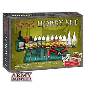 The Army Painter Hobby Set for Building and Painting Model Figure Wargame Armies with Paints Ink Tools Brushes and Mat. Includes Tools and Painting Guides