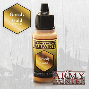 The Army Painter Warpaint, Greedy Gold - Metallic Paint for Miniatures, 18 ml Dropper Bottle