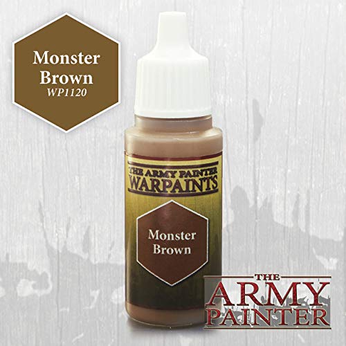 The Army Painter Warpaint, Monster Brown - Acrylic Paint for Miniatures in 18 ml Dropper Bottle